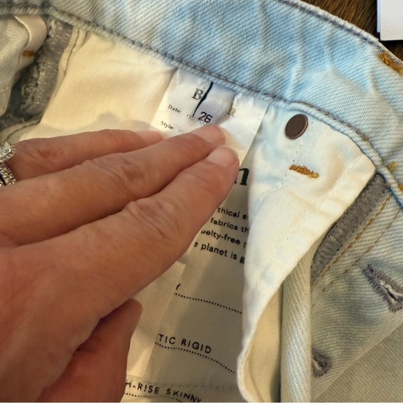 NWT Boyish The Billy High Rise Skinny Tommy Style Stagecoach Wash Raw Hem Jeans - Picture 6 of 11